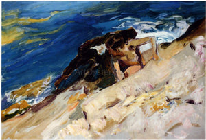  Joaquin Sorolla Y Bastida Looking for Crabs Among the Rocks, Javea - Art Print