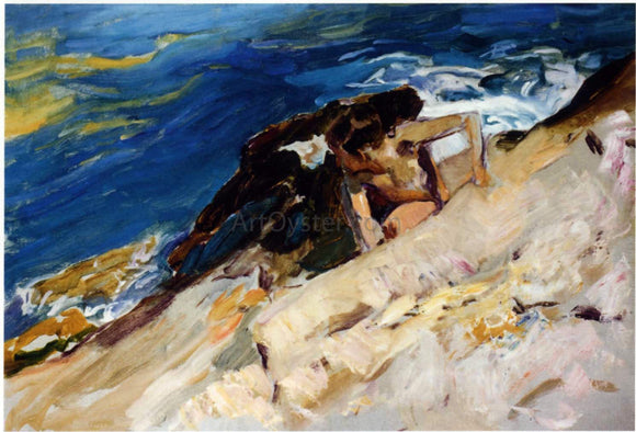  Joaquin Sorolla Y Bastida Looking for Crabs Among the Rocks, Javea - Art Print