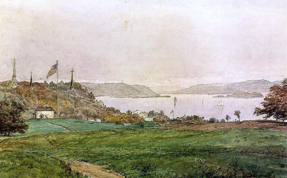  Jasper Francis Cropsey Looking North on The Hudson - Art Print