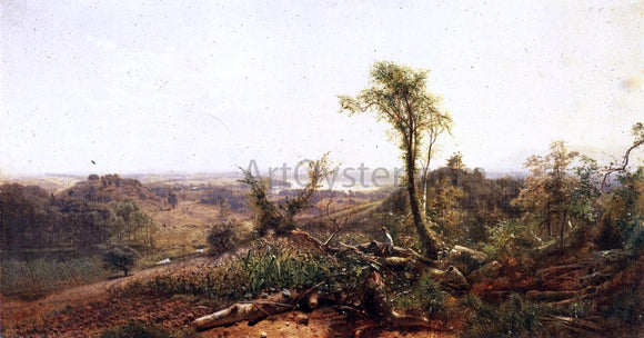  Arthur Parton Looking Southwest over Church's Farm from the Sienghenberg - Art Print