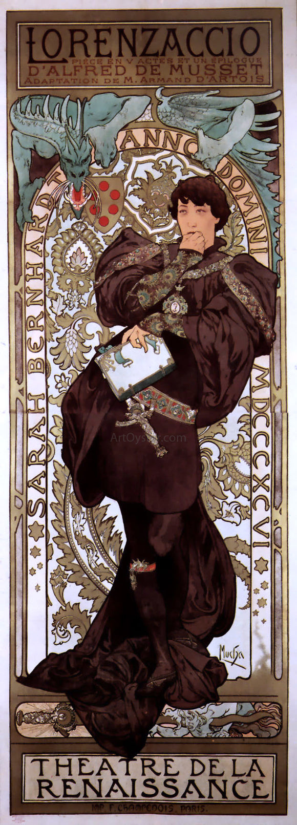  Alphonse Maria Mucha Lorenzaccio - Art Print