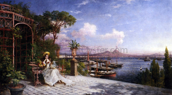  Giuseppe Castiglione Lost in Reverie by The Bay of Naples - Art Print