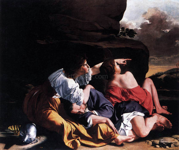  Orazio Gentileschi Lot and his Daughters - Art Print