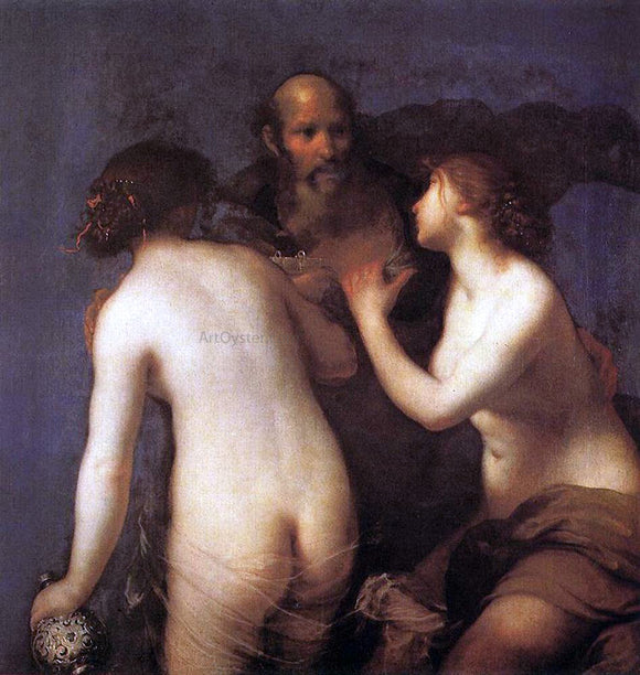  Francesco Furini Lot and his Daughters - Art Print