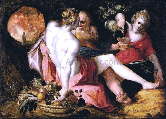  Jan Harmensz Muller Lot and His Daughters - Art Print