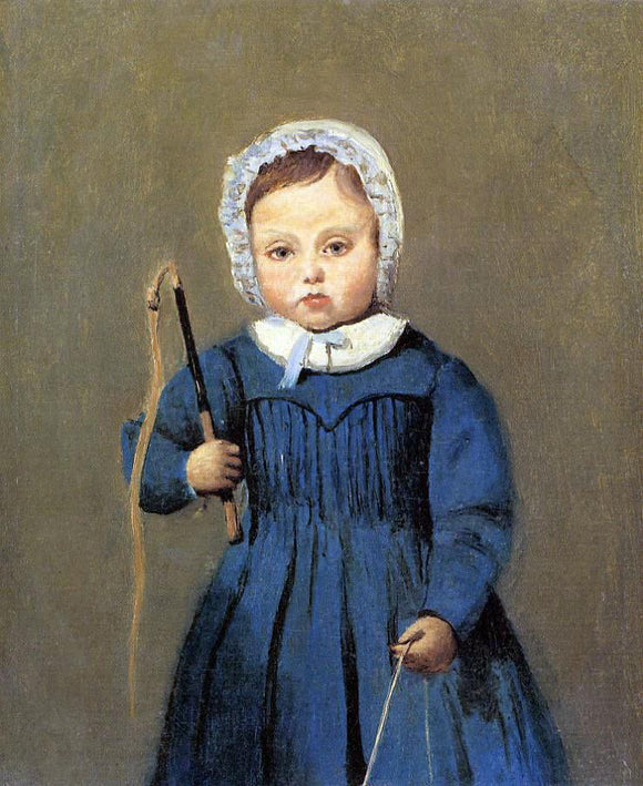  Jean-Baptiste-Camille Corot Louis Robert as a Child - Art Print