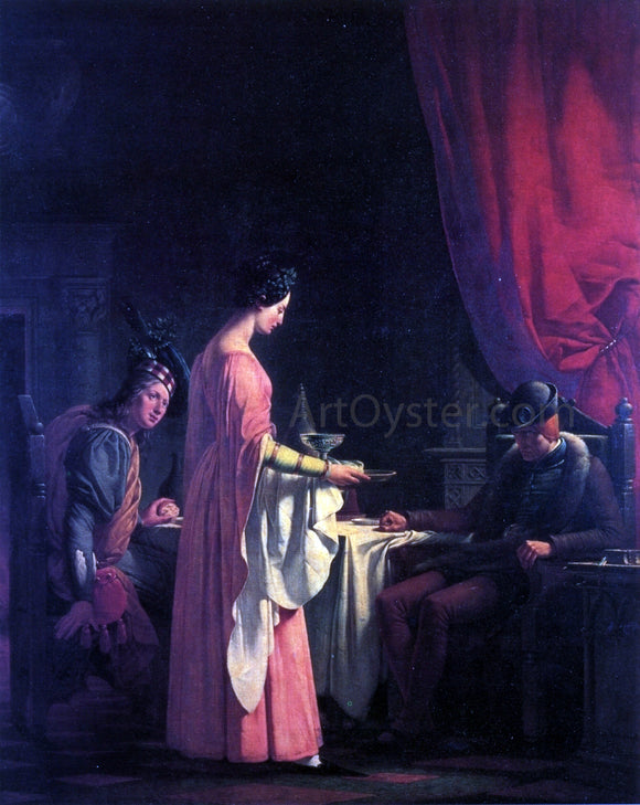  Charles-Auguste Van den Berghe Louis XI and Quentin Durward - Art Print