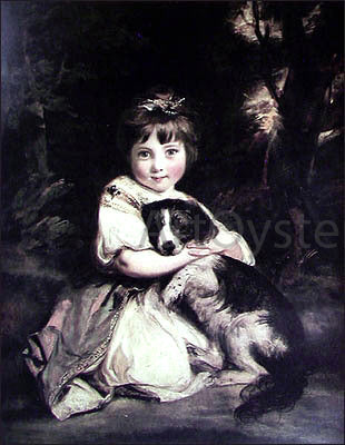  Sir Joshua Reynolds Love Me, Love my Dog - Art Print