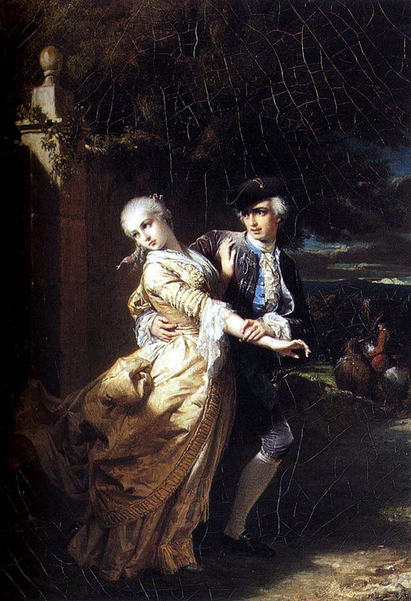  Edouard Louis Dubufe Lovelace's Kidnaping Of Clarissa Harlowe - Art Print