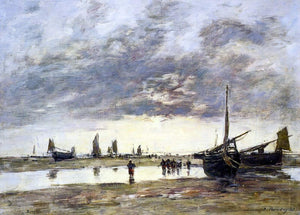  Eugene-Louis Boudin Low Tide at Berck - Art Print