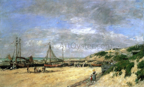  Eugene-Louis Boudin Low Tide at Scheveningue - Art Print