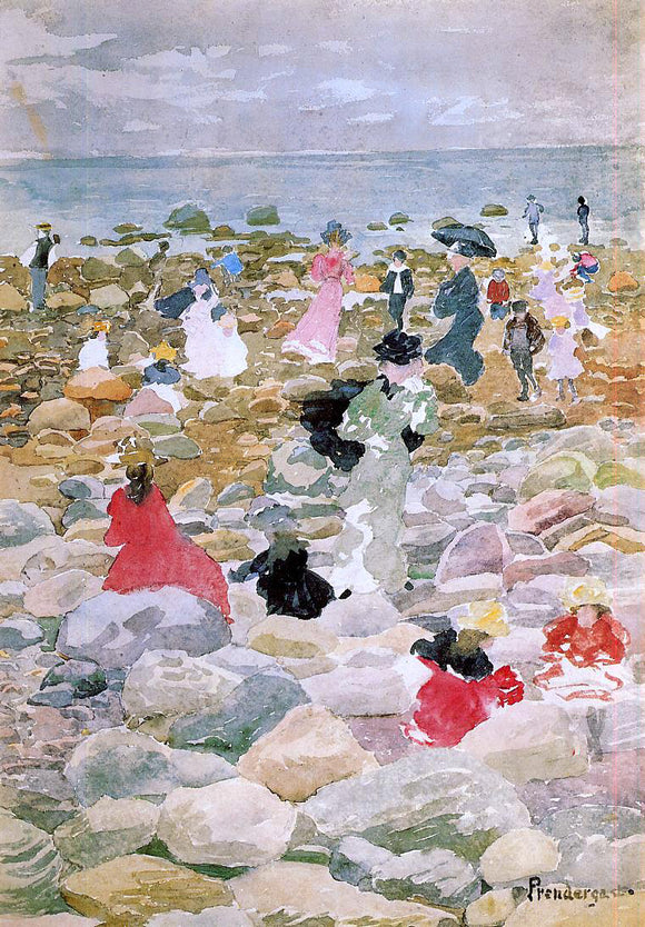  Maurice Prendergast Low Tide, Nantucket - Art Print