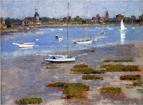  Theodore Robinson Low Tide, The Riverside Yacht Club - Art Print