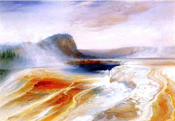  Thomas Moran Lower Geyser Basin - Art Print