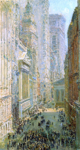  Frederick Childe Hassam Lower Manhattan (also known as Broad and Wall Streets) - Art Print