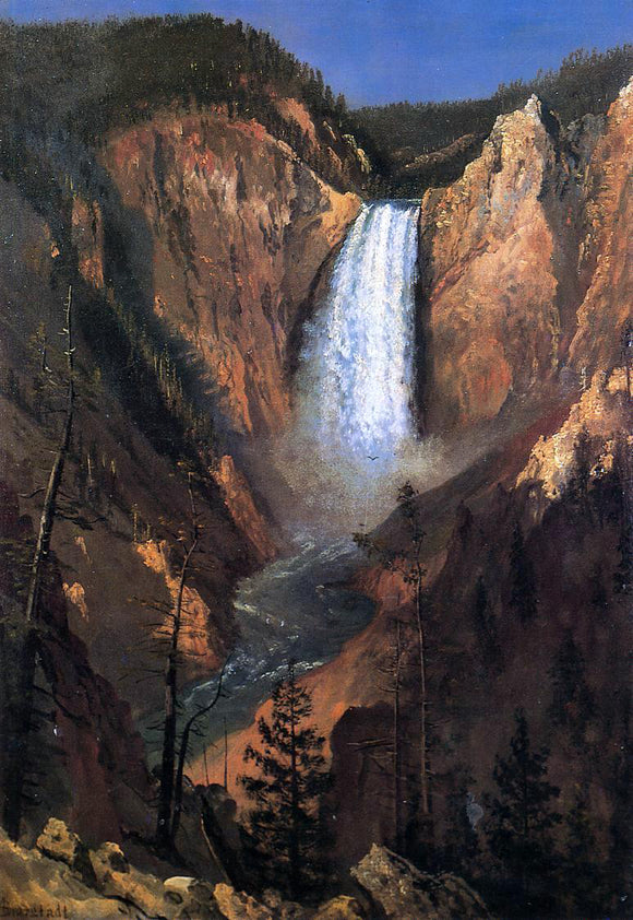  Albert Bierstadt Lower Yellowstone Falls - Art Print