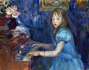  Berthe Morisot Lucie Leon at the Piano - Art Print