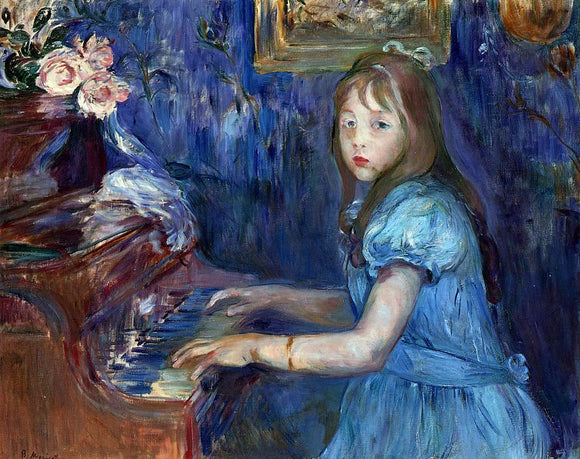  Berthe Morisot Lucie Leon at the Piano - Art Print