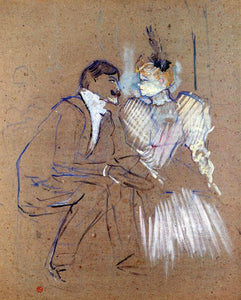  Henri De Toulouse-Lautrec Lucien Guitry and Granne Granier - Art Print