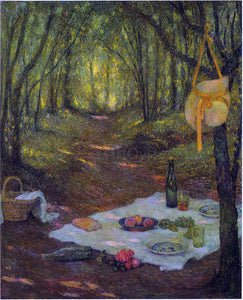  Henri Le Sidaner Lunch in the Woods at Gerberoy - Art Print