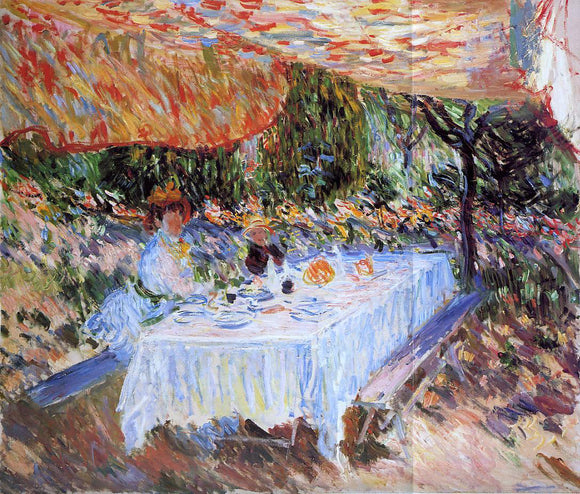  Claude Oscar Monet Luncheon under the Canopy - Art Print