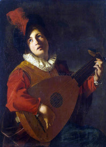  Nicolas Tournier Lute Player - Art Print