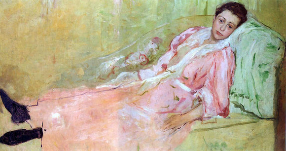  Mary Cassatt Lydia Reading on a Divan - Art Print