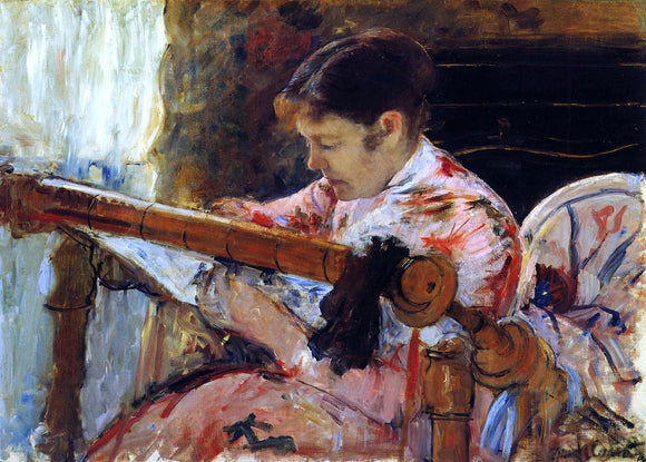  Mary Cassatt Lydia Seated at an Embroidery Frame - Art Print