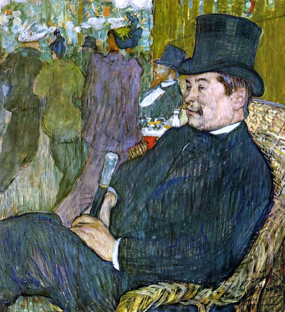  Henri De Toulouse-Lautrec M. Delaporte at the Jardin de Paris - Art Print