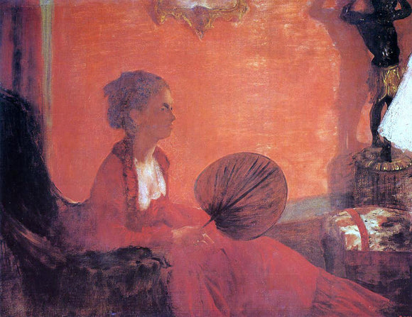  Edgar Degas Madame Camus with a Fan - Art Print
