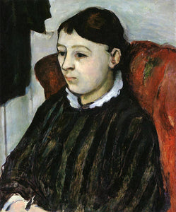  Paul Cezanne Madame Cezanne in a Striped Robe - Art Print