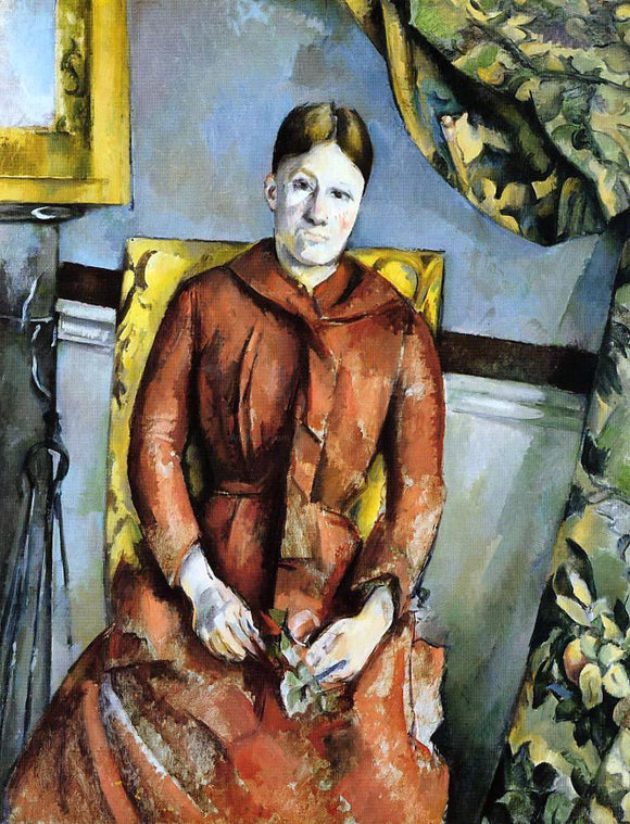  Paul Cezanne Madame Cezanne in a Yellow Chair - Art Print