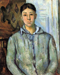  Paul Cezanne Madame Cezanne in Blue (also known as Sant Van Victoria) - Art Print