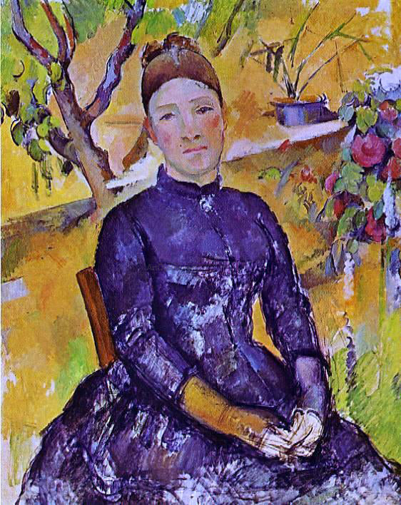  Paul Cezanne Madame Cezanne in the Conservatory - Art Print
