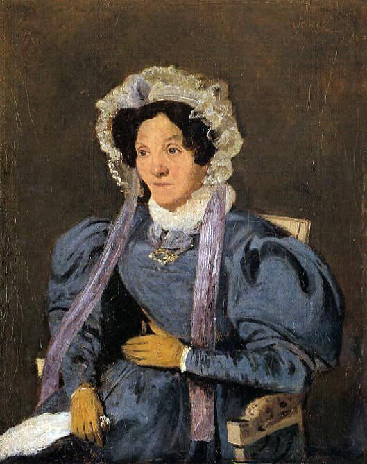  Jean-Baptiste-Camille Corot Madame Corot, the Artist's Mother, Born Marie-Francoise Oberson - Art Print