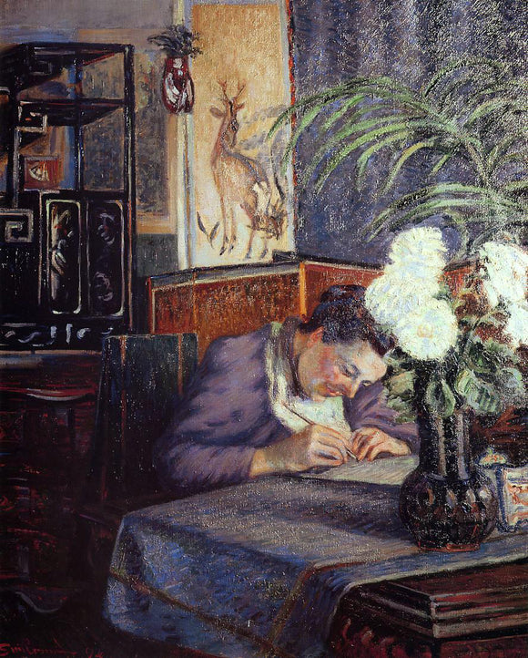  Armand Guillaumin Madame Guillaumin Writing - Art Print