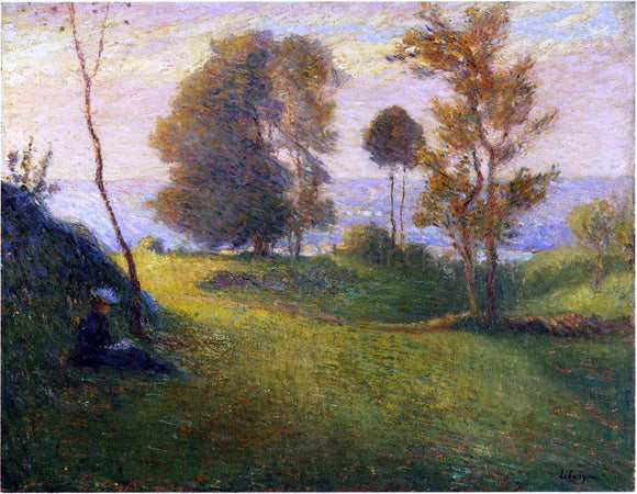  Henri Lebasque Madame Lebasque in a Breton landscape - Art Print