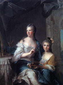  Jean-Marc Nattier Madame Marsollier and Her Daughter - Art Print