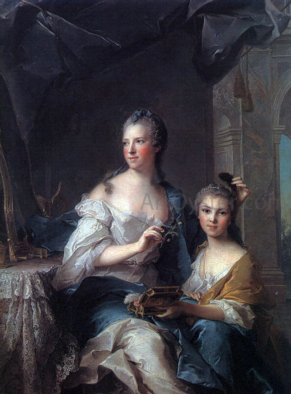  Jean-Marc Nattier Madame Marsollier and Her Daughter - Art Print