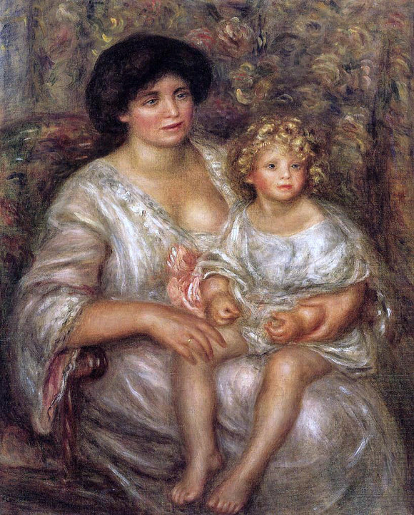  Pierre Auguste Renoir Madame Thurneyssan and Her Daughter - Art Print