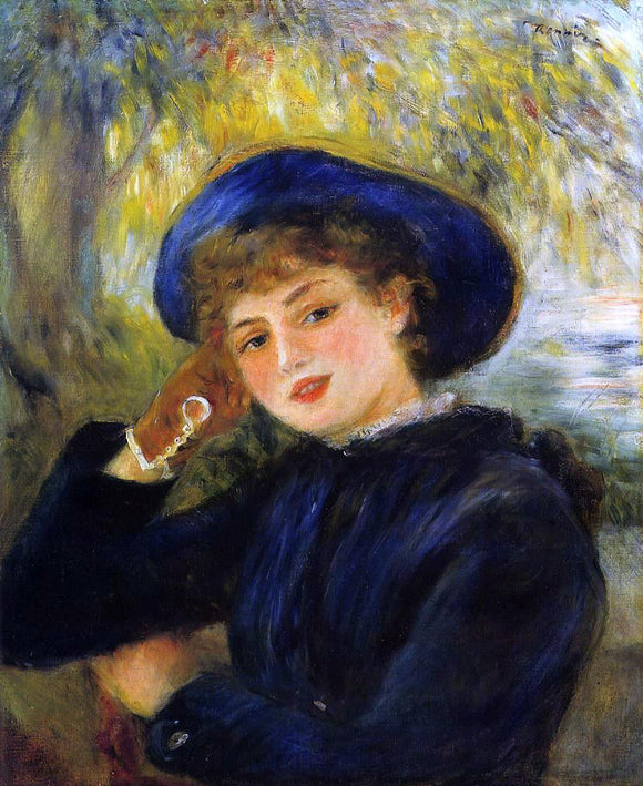  Pierre Auguste Renoir Mademoiselle Demarsy (also known as Woman Leaning on Her Elbow) - Art Print