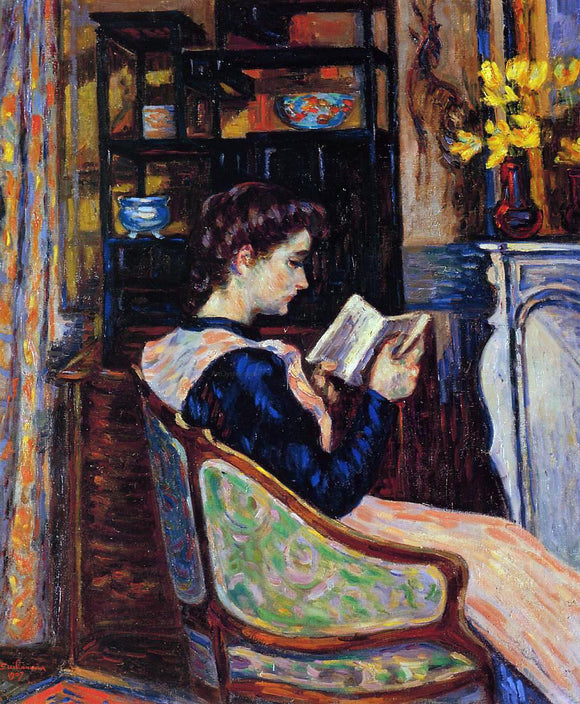  Armand Guillaumin Mademoiselle Guillaumin Reading - Art Print