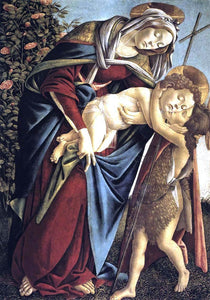  Sandro Botticelli Madonna and Child and the Young St John the Baptist - Art Print