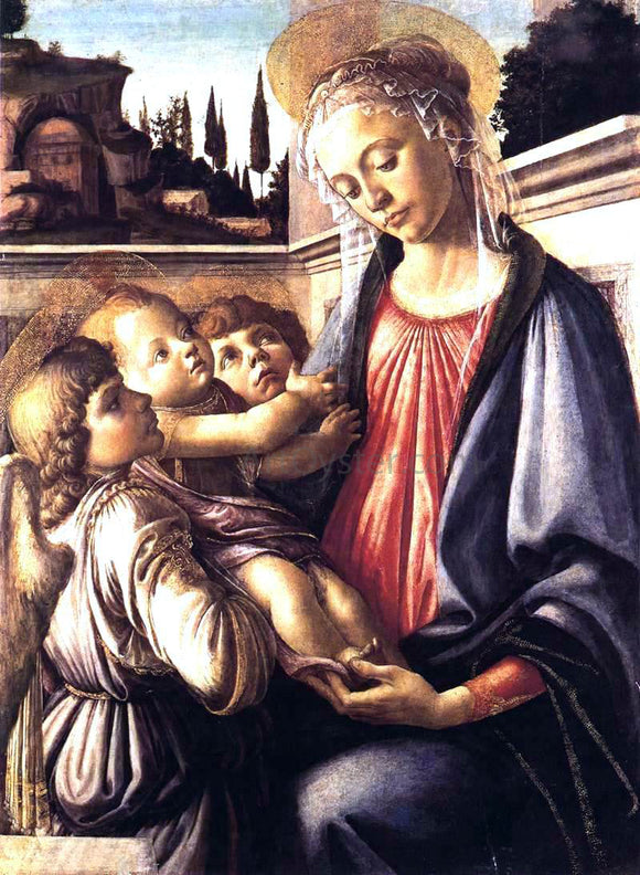  Sandro Botticelli Madonna and Child and Two Angels - Art Print