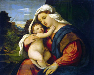  Palma Vecchio Madonna and Child - Art Print