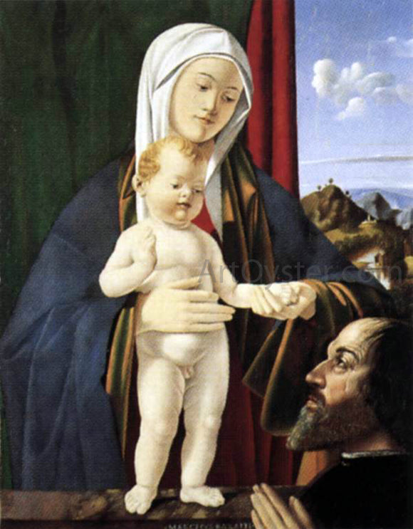  Marco Basaiti Madonna and Child with a Donor - Art Print
