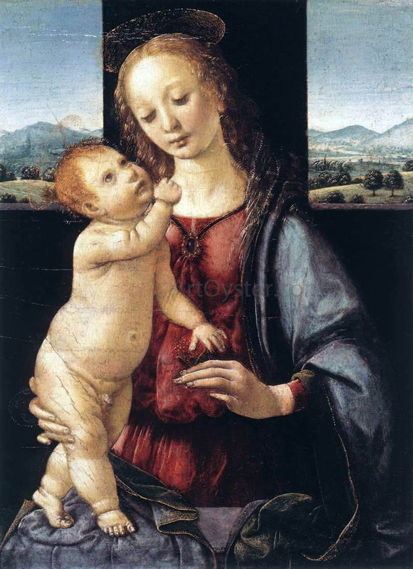  Leonardo Da Vinci Madonna and Child with a Pomegranate - Art Print