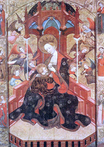  Pere Serra Madonna and Child with Angels Playing Music - Art Print
