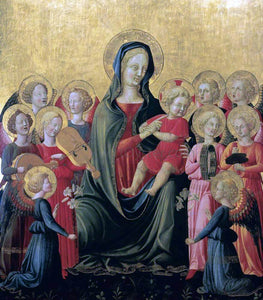  Francesco D'Antonio di Bartolomeo Madonna and Child with Music-Making Angels - Art Print