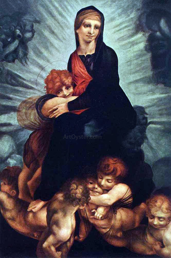  Rosso Fiorentino Madonna and Child with Putti - Art Print